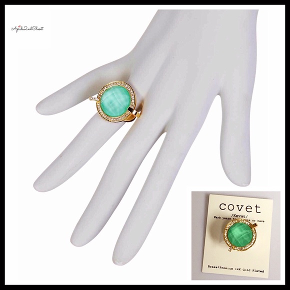 Covet Jewelry - AUSTRIAN CRYSTAL PAVE STATEMENT COCKTAIL RING A3C